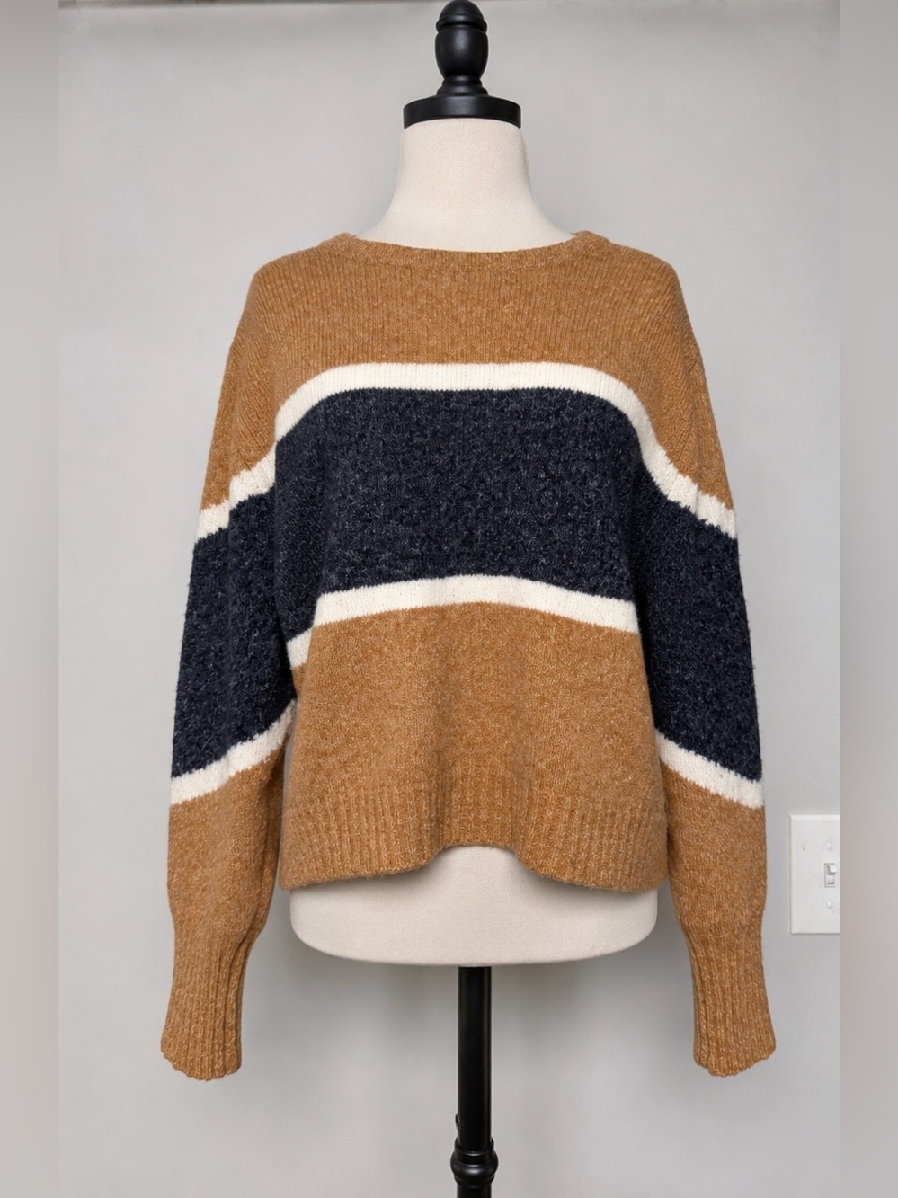 Veronica Beard Alpaca Cashmere Stripe Sweater Medium